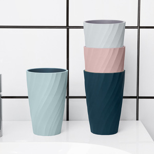 Simple Creative Round Mouthwash Cup Solid Color Thickened Plastic Toothbrush Cup For Household Use - Product Image 1