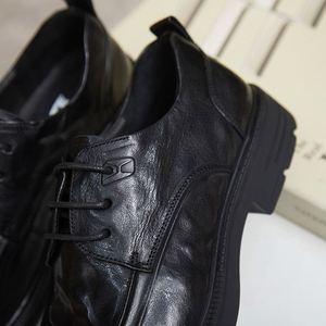 Dropshipping Wholesale High Quality Square Lace-Up Leather <b>Dress</b> Shoes for <b>Men</b> Trendy Business Formal Handmade Anti-Slip - Product Image 5
