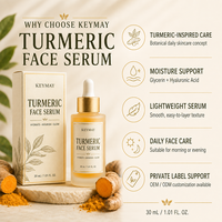 Sérum Visage au Curcuma Marque Blanche Acide Hyaluronique Glycérine Hydratation Profonde Nourrissant Raffermissant Éclat OEM ODM