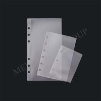 Pochettes A6 A7 A9 en PP dépoli pour argent, sans fermeture éclair, perforées pour feuilles mobiles, pochette budgétaire, pochette de classement sans fermeture éclair