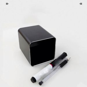 Porte-stylo en métal, boîte de rangement carrée en aluminium pour pinceaux de maquillage, pour l'école, la maison et les enfants, cadeau promotionnel - Product Image 4