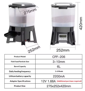 เครื่องให้อาหารปลาอัตโนมัติพลังงานแสงอาทิตย์ Petop Factoty รุ่น Modern Super Pond CFF-212 ความจุ 12 ลิตร พร้อมกล่องตั้งเวลา กันน้ำ IPX สำหรับ<span class=keywords><strong>บ่อ</strong></span><span class=keywords><strong>ปลา</strong></span>และตู้<span class=keywords><strong>ปลา</strong></span>ภายนอกอา<span class=keywords><strong>คา</strong></span>ร - Product Image 4