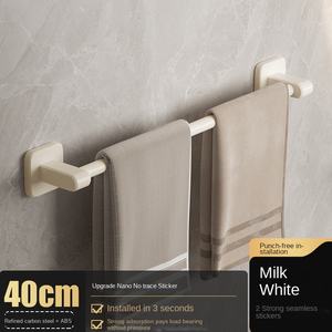 Porte-serviettes moderne à ventouse, multifonctionnel, sans perforation, solide, mural, pour salle de bain, écologique - Product Image 5