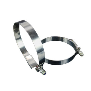 Abrazadera de manguera de acero inoxidable 304T de 4.5 pulgadas (117-125 mm) para reparación de tubos de escape - Product Image 1