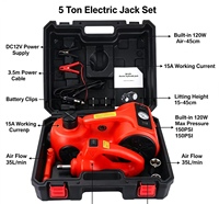 Kit combiné de cric électrique automatique 12V 5 tonnes, outils de changement de pneus d'urgence pour véhicules tout-terrain et voitures familiales