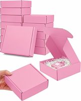 Cajas de Cartón Rosa en Oferta, Cajas de Envío Reciclables, Cartón Corrugado de Color, Caja Pequeña para Envíos, Almacenamiento y Regalos, para Perfumes