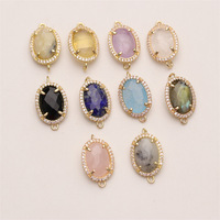 Liontin Batu Opal Lapis Agate Alami Ukuran Besar 22*12.5mm untuk Kalung Wanita Perhiasan