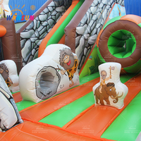 WINSUN Funworld Structures gonflables pour aire de jeux extérieure pour enfants, parc gonflable géant, île de l'âge de pierre, ville de divertissement