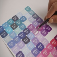 Autocollants de numéro de couleur Artkal Mini-MC Series 5 MM 225 couleurs de la série Artkal Mini-C qui simplifient l'étiquetage de vos boîtes de rangement