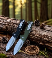 Couteau pliant SBO AD10 en acier S35VN, manche G10, haute dureté, longueur totale 21 cm, garantie 1 an, pour camping et pêche en extérieur