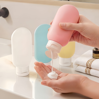 Bouteille distributrice de shampoing pour enfants en plastique PP réutilisable de 60 ml, personnalisable, anti-fuite, pour voyage, vente en gros