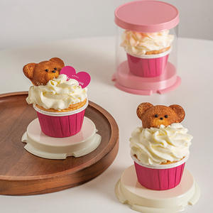 Caja transparente de plástico para cupcakes de 2 pulgadas, envase para pastel de mousse, herramientas para pasteles de calidad alimentaria - Product Image 4