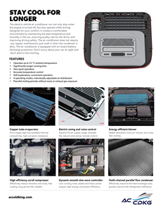 Aire Acondicionado de Techo 12V Tipo Split para Cabina de Camión, RV, <span class=keywords><strong>Camper</strong></span> y Furgonetas - Product Image 3