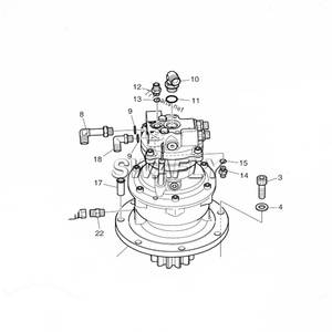 SWAFLY <span class=keywords><strong>Doosan</strong></span> <span class=keywords><strong>DX80</strong></span> DX80R E80 <span class=keywords><strong>Swing</strong></span> <span class=keywords><strong>Motor</strong></span> 170303-00032E 170303-00032C 170303-00032 K1042873 - Product Image 3