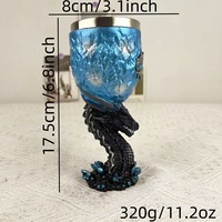 Haute qualité glace et feu transfrontalier médiéval rétro bière tasse résine acier inoxydable tasse à café artisanat créatif cadeaux