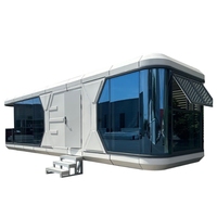 Maison capsule préfabriquée mobile de 40 pieds 20 pieds Maison modulaire préfabriquée Maison capsule préfabriquée 2 3 4 Chambre à coucher