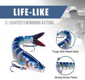 Esche da <span class=keywords><strong>Pesca</strong></span> Multi-Articolate per Bass, Esche da <span class=keywords><strong>Fondo</strong></span> <span class=keywords><strong>a</strong></span> Lento Affondamento, Bioniche in ABS per Fiume, Acqua Dolce e Salata - Product Image 2