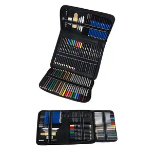 71件艺术品彩色绘图铅笔素描集木炭铅笔艺术家绘画铅笔套