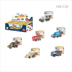 HTL 3D DIY Puzzle en papier Véhicule de construction Jouet Puzzle Mini Avion <span class=keywords><strong>Camion</strong></span> Modèle de puzzle à rétrofriction Jouet éducatif - Product Image 4