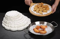 100 pièces de napperons ronds en papier blanc, napperons en dentelle, dessous-de-plat absorbants, dessous-de-plat pour gâteaux, décoration de table