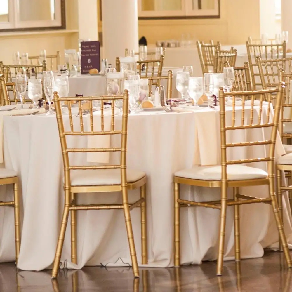도매 럭셔리 디자인 호텔 연회 이벤트 웨딩 테이블 및 의자 스테인레스 스틸 웨딩 식탁
