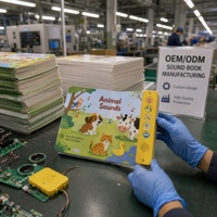 Buku Audio Bahasa Inggris OEM Kids Press-to-Play, Buku Papan Interaktif dengan Suara untuk Pembelajaran, Pendidikan Dini Usia 2-14