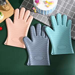 Ensemble de gants de four en silicone souple côtelé personnalisables en usine pour <span class=keywords><strong>Kitchenaid</strong></span>, gants de four en silicone liquide pour sublimation - Product Image 1