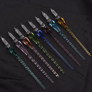 Ensemble de stylos plumes en verre coloré, ensemble de stylos de calligraphie, stylos en verre cristal pour l'art, l'écriture et le dessin - Product Image 2