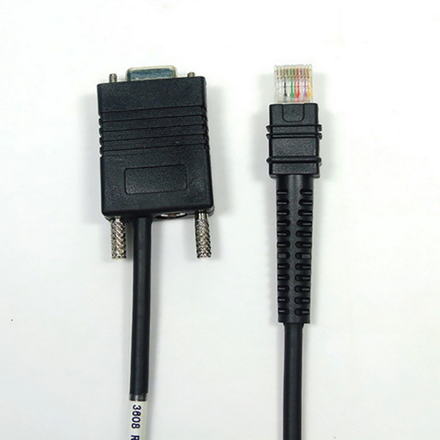 2M 5M 12V RS232 RJ45 Spiral Barcode Scanner Cable for Zebra DS3608/DS3678/LI3608/LI3678 Barcode Scanner Cable