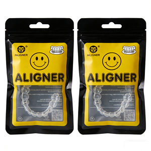 ซองใส่เครื่องมือจัดฟันแบบใส พิมพ์ลายตามสั่ง  พร้อมซิปแบบใช้ซ้ำได้  บรรจุภัณฑ์แบบแบน พิมพ์ดิจิทัล - Product Image 3