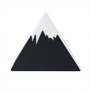 Porte-serviettes en métal design sommet de montagne enneigée, finition texturée, pour cuisine et salle à manger, commande en gros, en stock - Product Image 1