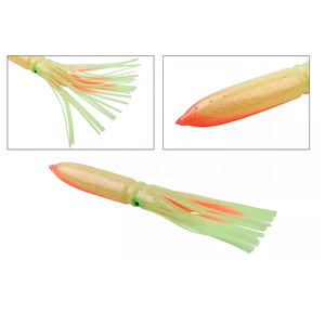 Lanquan handcraft handcraft soft esca artificiale esca da pesca in acqua salata polpo luminoso calamari gonne glow in the dark - Product Image 2
