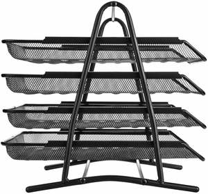 Wholesale Multi-functional Office <b>File</b> Rack Stable Removable Five-Layer Wrought Iron Art Data <b>Storage</b> Metal Grid Desktop Trays - Product Image 3