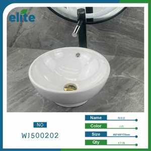 Ceramic <b>Basin</b> Round Vessel Sink Glossy Finish Modern Design Bathroom Accessory - Product Image 3