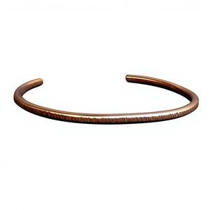 Solid <b>Copper</b> Handmade <b>Bracelet</b> With Magnetic Therapy Feature Adjustable Fashion Jewelry For Daily Comfortable Wear - Product Image 1