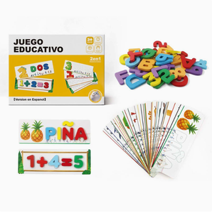 Juego de Palabras en <span class=keywords><strong>Español</strong></span> para Practicar Ortografía, Matemáticas y Aprendizaje Temprano, con Rompecabezas de Madera, para Preescolar, 2026 - Product Image 1