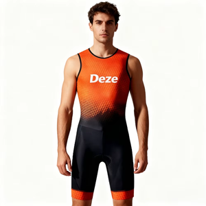 Combinaison de triathlon unisexe personnalisable avec logo, rembourrage ergonomique, vêtements de triathlon, vêtements de sport, compétitions de triathlon, entraînement - Product Image 6