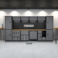 Livraison rapide, poste de travail multifonctionnel pour garage et atelier, armoire à outils robuste, plan de travail avec système de verrouillage à 3 points, plateau en bois