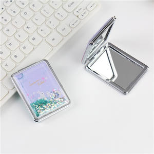 2025 Nouveau Fabricant Remise En Gros Miroir Cosmétique De Poche Bleu Miroir De Poche Logo Personnalisé Miroirs De Maquillage - Product Image 2
