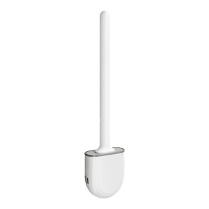 Excellent Toilet Brush Holder Wall Mounted Oval Silicone Brush Set Bathroom Essential Easy To Clean - Product Image 5