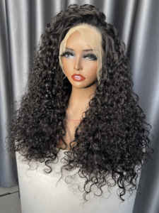 Лидер продаж, человеческие волнистые волосы Ms Mary, парик на шнуровке, необработанные натуральные предварительно выщипанные бразильские волосы плотностью 180, 13X4, фронтальный парик на шнуровке, поставщик - Product Image 3