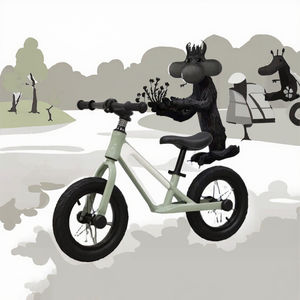 จักรยานทรงตัวสำหรับเด็กวัยหัดเดินรุ่นใหม่ปี 2026 / จักรยานแบบเข็น / จักรยานฝึกหัดเด็ก 3-in-1 พร้อมตะเกียบเหล็กและล้อขนาด 12 นิ้ว - Product Image 3