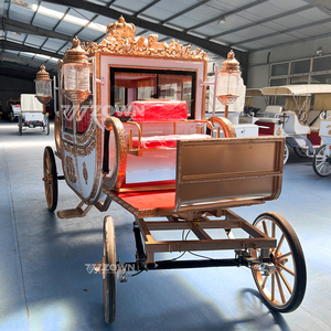 Calèche royale à chevaux avec lampe murale rétro pour location de mariage, décoration de festival et événements commerciaux - Product Image 6