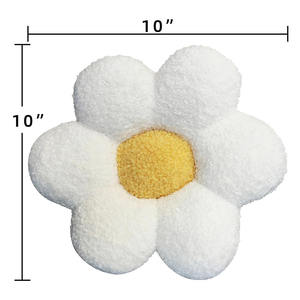Cojín Decorativo Lavable con Forma de Flor Blanca para Decoración del Hogar, Cojín de Piso para Sala de Estar y Dormitorio, Modelo 8592 - Product Image 2