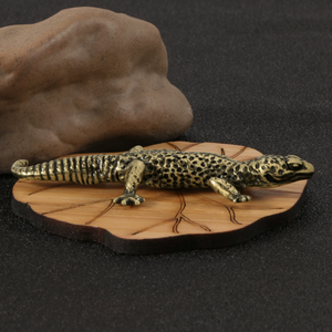 Adornos <span class=keywords><strong>de</strong></span> Latón con Forma <span class=keywords><strong>de</strong></span> Lagarto, Estatua <span class=keywords><strong>de</strong></span> Gecko con Manchas, Colección <span class=keywords><strong>de</strong></span> Artesanías - Product Image 1