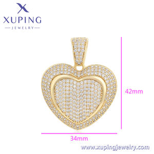 X000864280 gioielli <span class=keywords><strong>di</strong></span> moda all'ingrosso alla moda 14K placcato in oro glassato con grande ciondolo alla moda da Rapper - Product Image 3