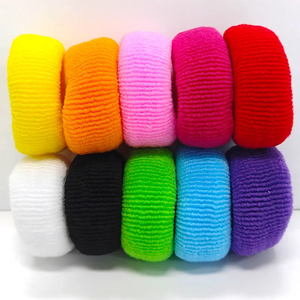 Élastiques à cheveux durables et tendance couleur macaron pour filles (polyester-spandex) pour diverses coiffures, 16 cm de diamètre - Product Image 4