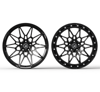 Jantes Forgées Beadlock Noir Brillant 17 18 Pouces 5x114.3 5x112 5x120 pour Drag Racing GTR BMW M3 G80 M4 M2 F82 F80