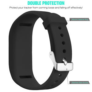 Coolyep Bracelets de montre en silicone de sport respirants de haute qualité Bracelets de montre intelligents pour Garmin <span class=keywords><strong>Vivofit</strong></span> <span class=keywords><strong>3</strong></span> - Product Image 4