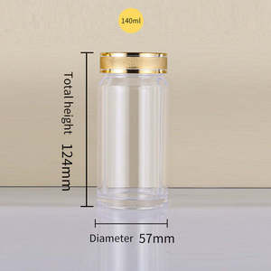 Botella de Plástico PET Transparente de 100 ml, Botella Personalizada para el Cuidado de la Salud, Botella de Almacenamiento de Medicamentos de Lujo con Tapas, Botella Esmerilada - Product Image 5